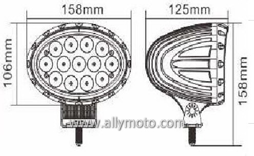 65W LED Driving Light Work Light 1021